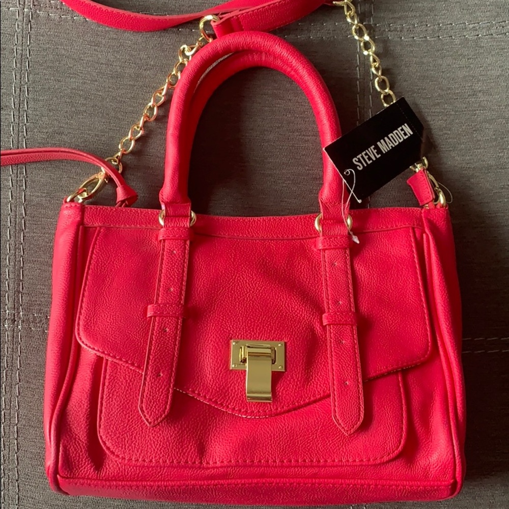 Pink Steve Madden bag - never used - very cute!